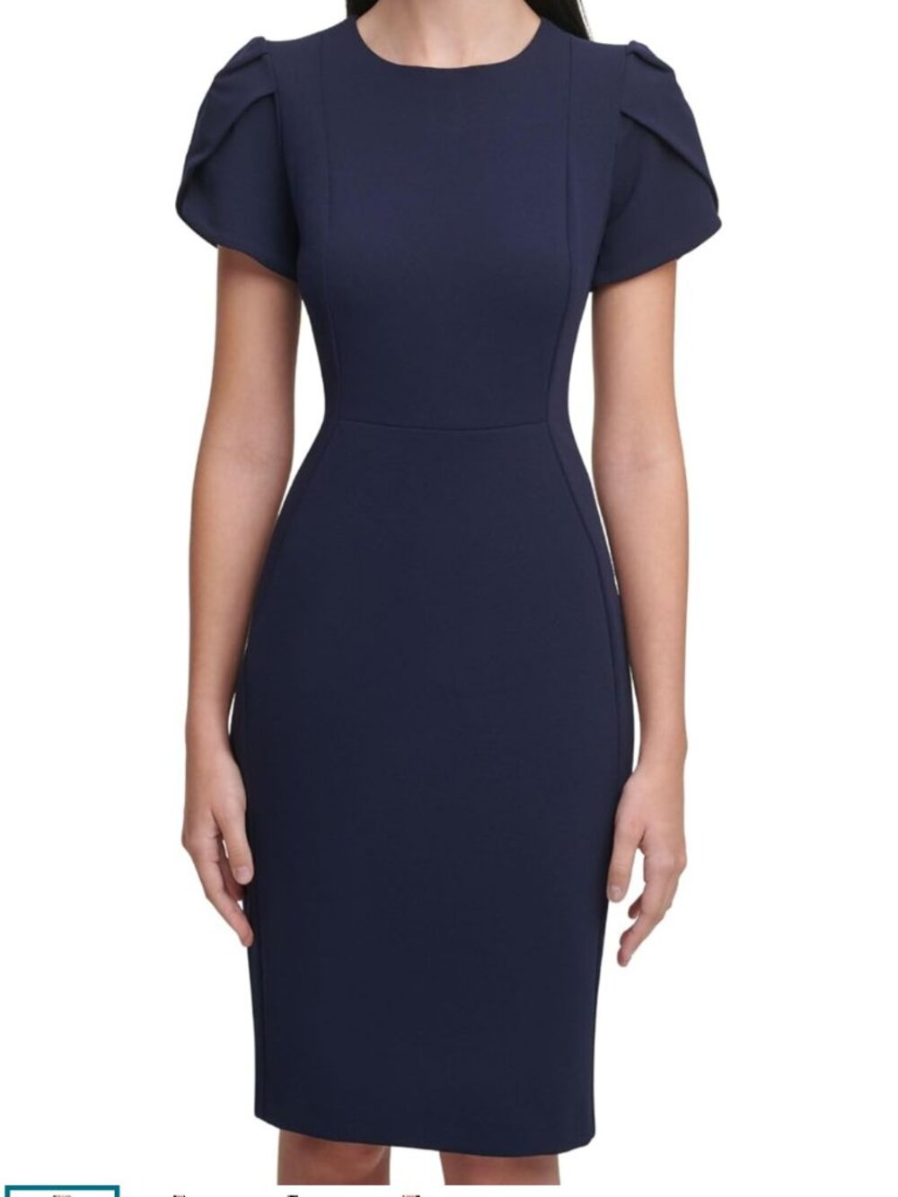 Calvin Klein (petite) tulip sleeve dress